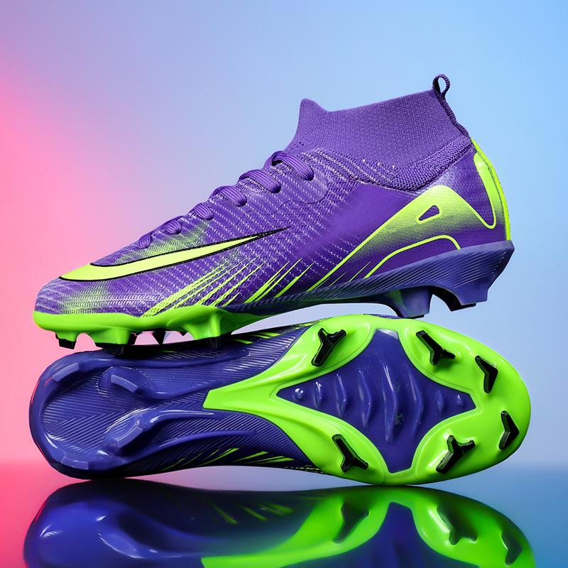 New Thorn 16 Children'S Football Shoes Men'S And Women'S High-Top Outdoor Sports Students Long Nails Broken Nails Competition Training Shoes