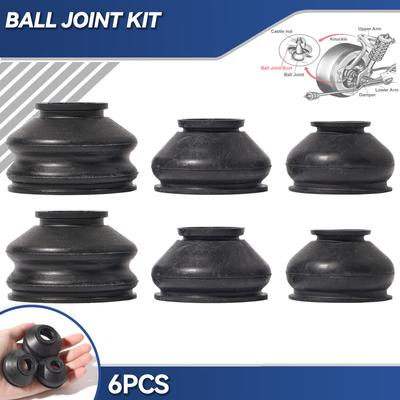 6x Universal Ball Joint Turn Rods Rubber Boot Dust Cover Replacement Control Arm Protector Car Suspension Steering Accessories