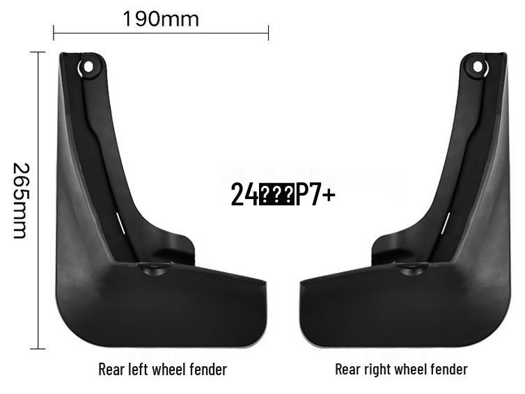 2024 Xpeng P7+ Front and Rear Tire Mudguards Modification