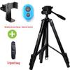 Aluminum Alloy DSLR Camera & Phone Tripod for Selfies, Videos, Photography, and Live Streaming.