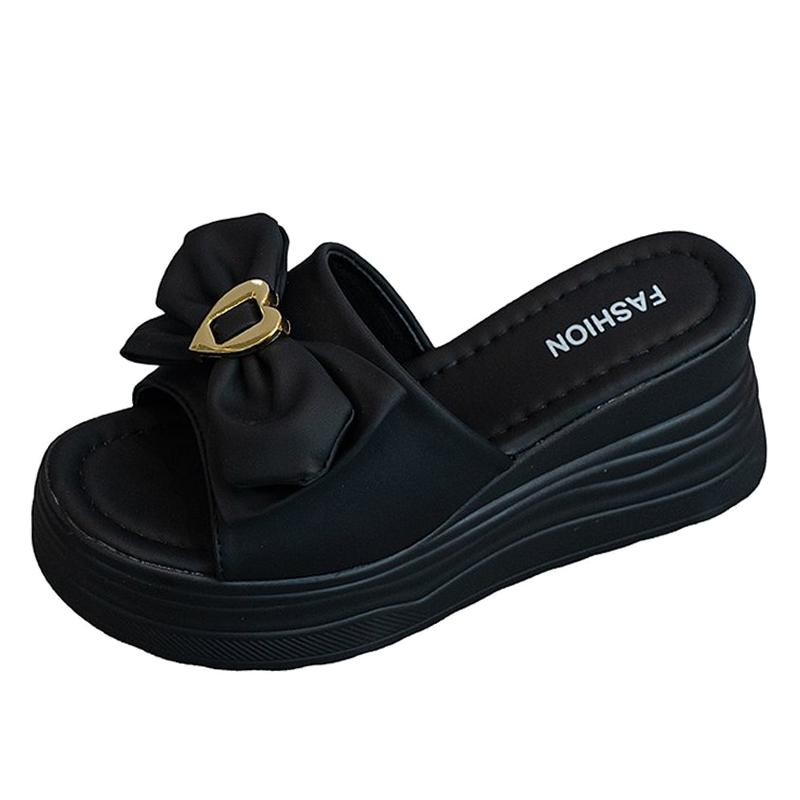 

Женские модные домашние тапочки на толстой подошве, летние клоги на платформе, шлепанцы на толстой подошве, обувь Damen, нескользящие шлепанцы, сандалии 35 чёрный