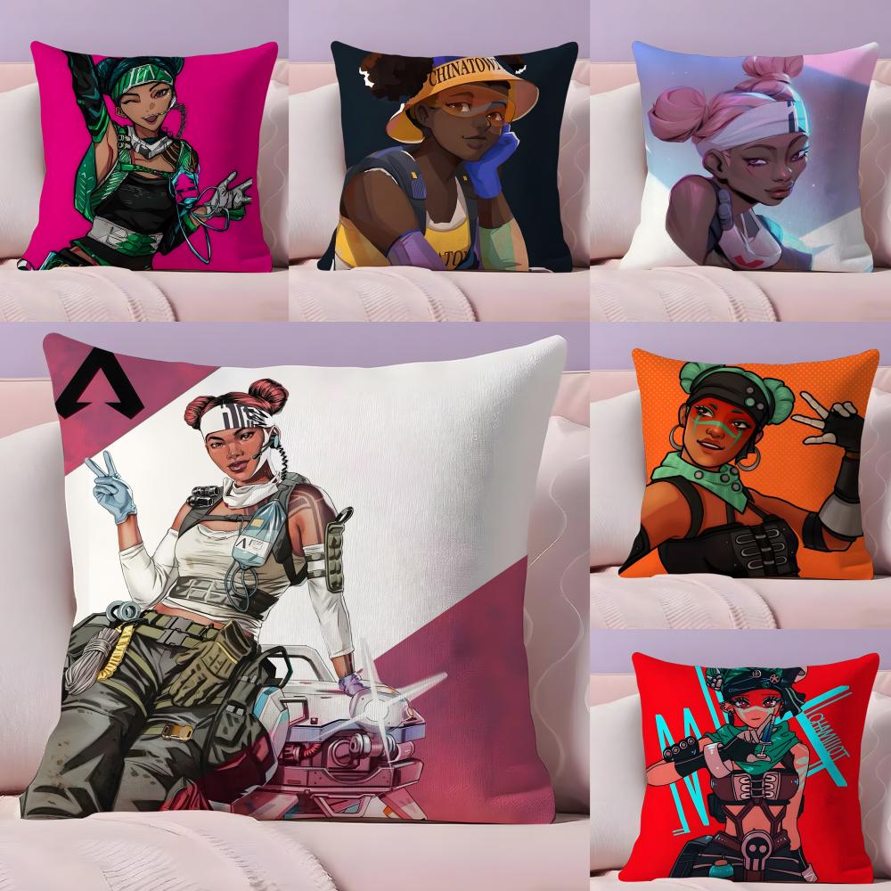 Apex Legends L-Lifeline Pillow Case Plush Fabric Soft Double-Sided Printed Sofa Warm Winter Home Gift Cushion Cover