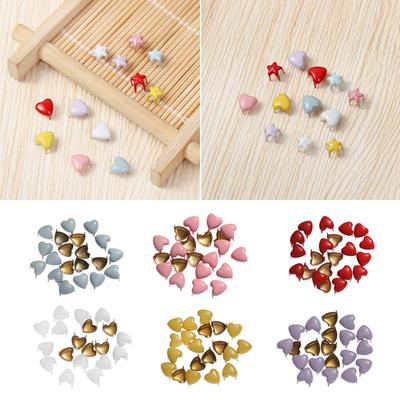 20Pcs 5/6mm Heart Buckles Handmade Sewing Accessories Doll Clothing Love Buttons Buckles Decor