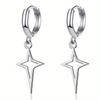 1 Pair of Romantic New Wave Mangosteen Earrings Female Cross Polaris Earrings Temperament Creative Personality Ear Jewelry