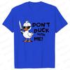 Summer Men's Fashion T-shirts Duck with Knife Print Men Casual Tee Shirts Short Sleeve Round Neck Tops Harajuku Streetwear