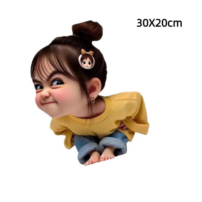 Sassy Girl Vinyl Car Scratch Cover Decal Self-Adhesive Waterproof Sticker for Motorcycle Bumper Phone Case Window Decor