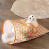 Katzen-Tunnel-Spielzeug Faltbarer Haustier-Tunnel Knister-Sack Tasche mit 1 kleinen Maus & Spielball Interaktives Katzenspielzeug