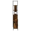 3 Piece Bathroom Furniture Set Smoked Oak Wood Based Material