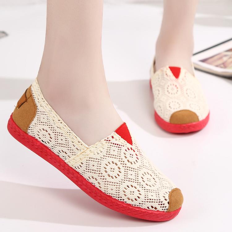 Flache Schuhe Neuer Sommer Atmungsaktives Hohles Mesh Weiche Sohle Lässige Slipper Schuhe für Damen Bequeme Leichte Slipper