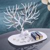 Creative Antler Tree Jewelry Holder: Earring, Bracelet, and Ornament Storage Rack for Home Decor