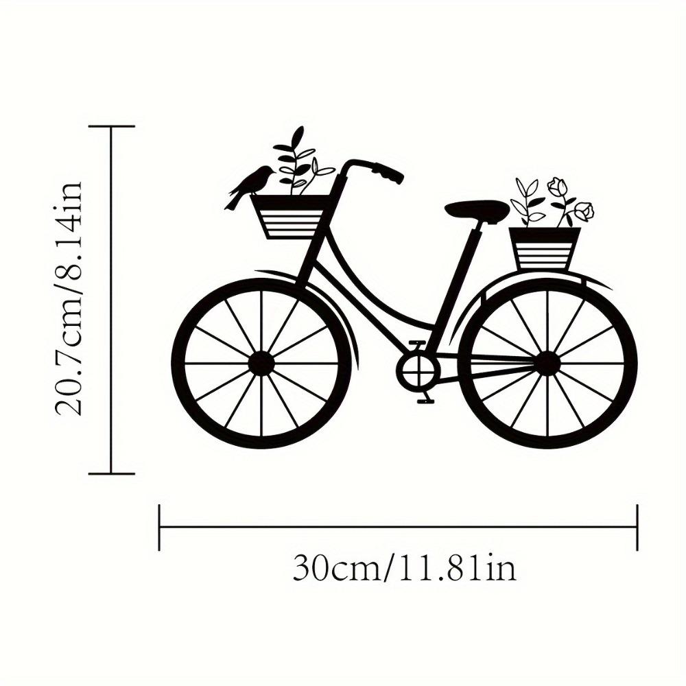Außenwandkunst Eisen Fahrrad Wanddekor 11,81 X 8,15 Zoll Fahrrad Metallwandkunst Schwarz Pulverbeschichtet Fahrradform Dekor Büro