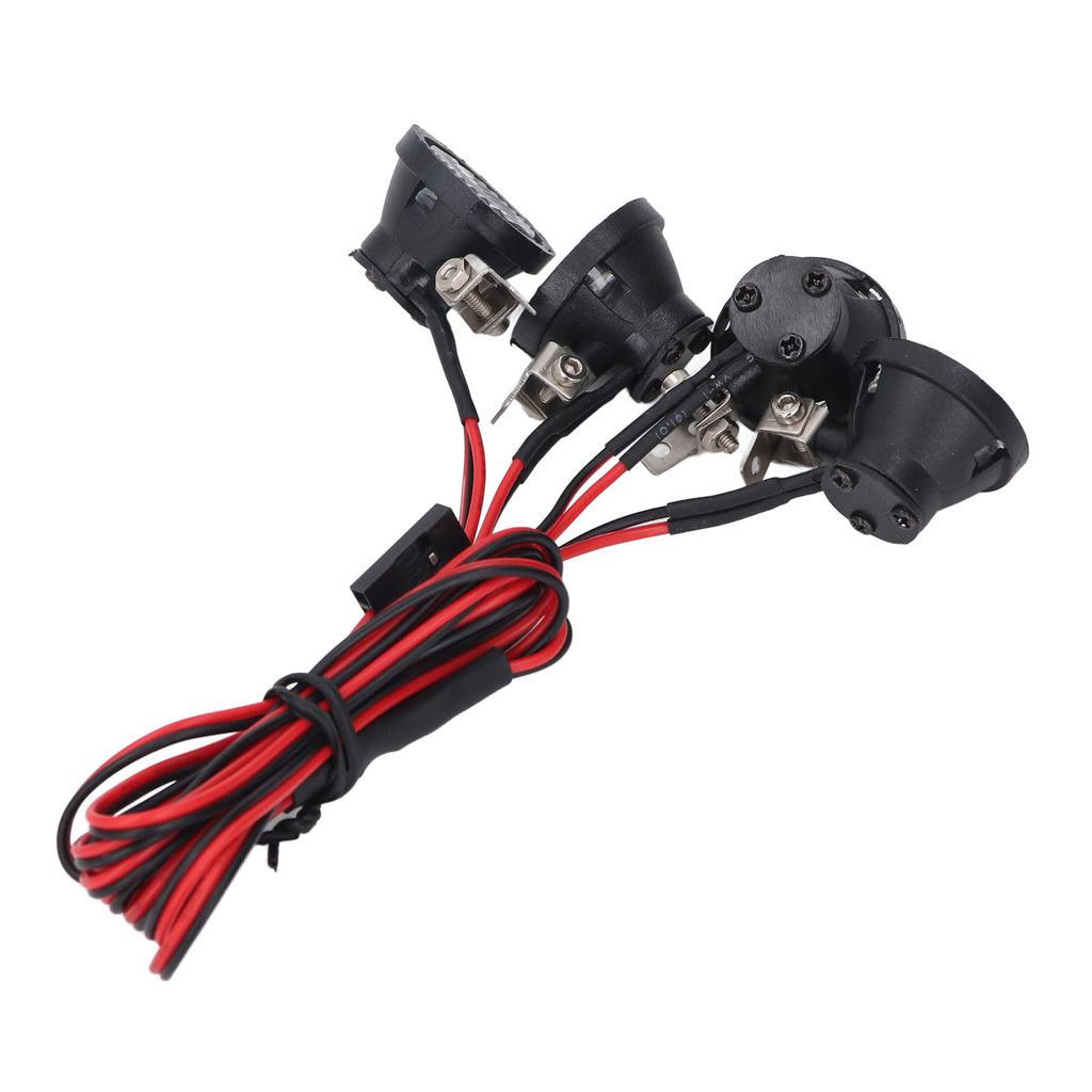 RC Car LED Light 4LED Headlights High Brightness Round Front Spotlights for 1 10 RC Crawler for Axial for SCX10 90046