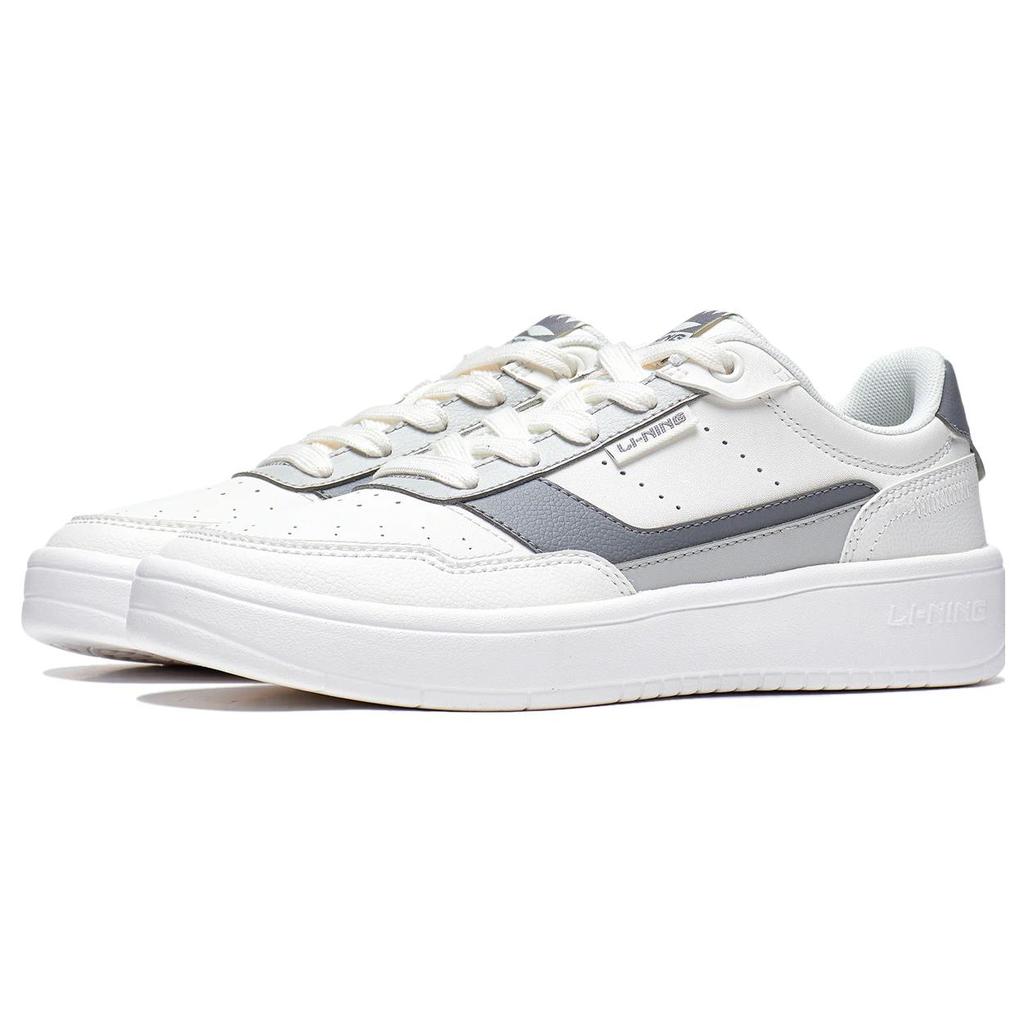 New LiNing Relaxing Anti Slip Wear Resistant Low Top Skateboard Shoes Women's White Gray AGCT402-4