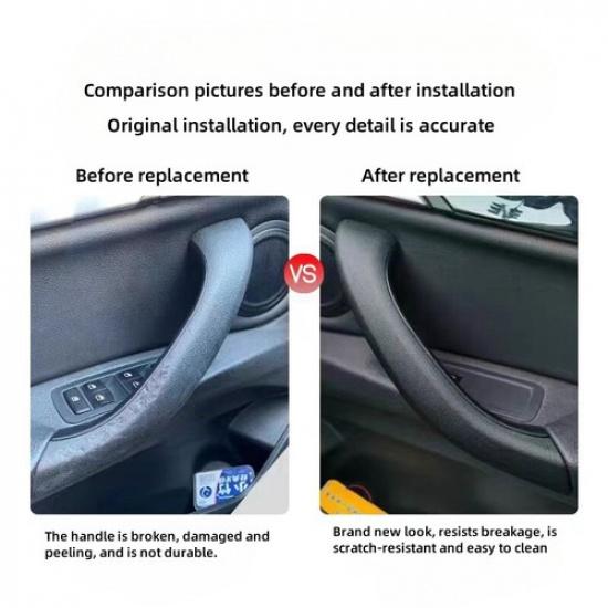 2/4PCS Carbon Fiber Inner Door Handle Pull Cover For 16-22 BMW X1 X2 F48 F49 F39