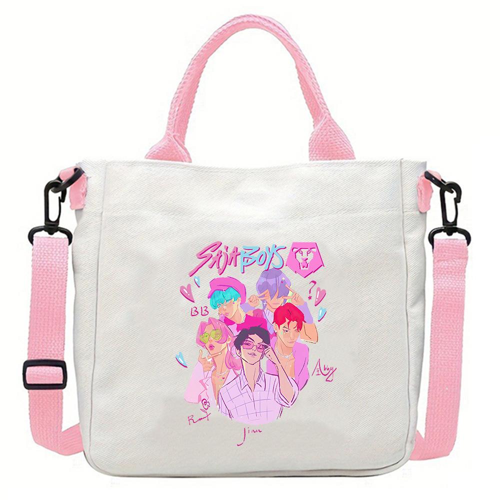 KPOPs Demons Hunters Anime Women Crossbody Bag Aesthetics Cartoon Shoulder Bags Fashion Cosplay Messenger Girls Gift S Kid Friendly Entertaining Fun