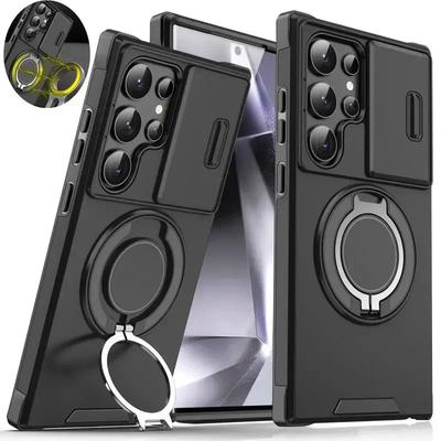 Pouzdro pro Samsung Galaxy S25 Note 20 Ultra Plus A56 A36 A26 A05 A05S Posuvný kryt kamery Ochrana Magnetický držák Pancéřový Nárazuvzdorný kryt