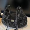 Denim fashion messenger bag large capacity new casual tote retro shoulder bag high value fashion bag women