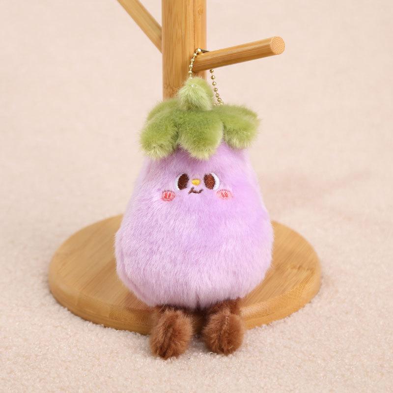 1Pcs Pineapple Strawberry Avocado Eggplant Soft Stuffed Pendant Doll Simulation Cartoon Fruits Vegetable Plush Toy Fun Gift