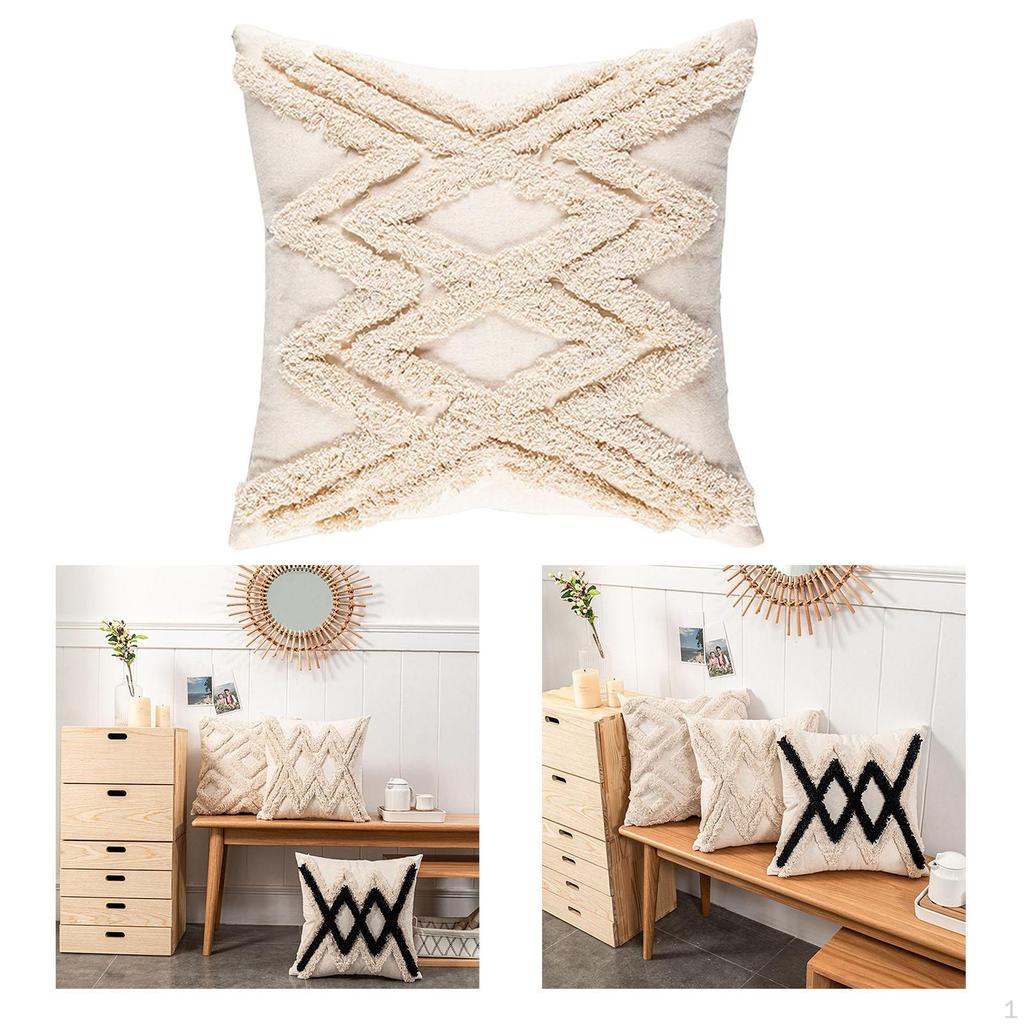 Cover Tufted Throw Case Square Woven Decorative Sofa Bedding Cushion