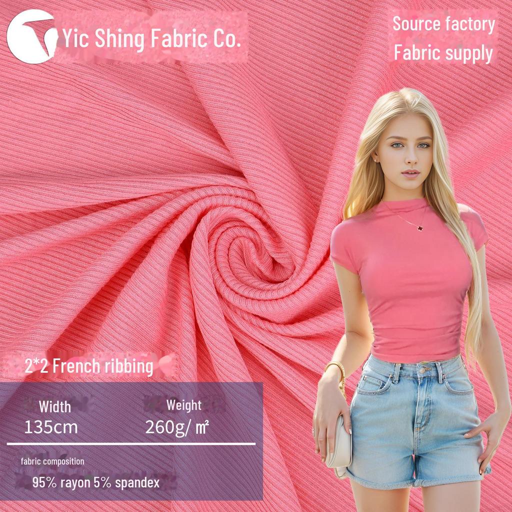 French Ribbed Modal Knit Elastic Cardigan Fabric