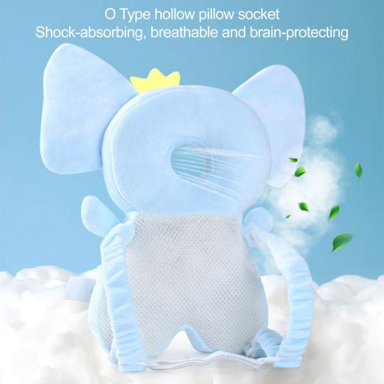 Baby Head Protector Adjustable Head Protection Backpack Stuffed Elephant Safety