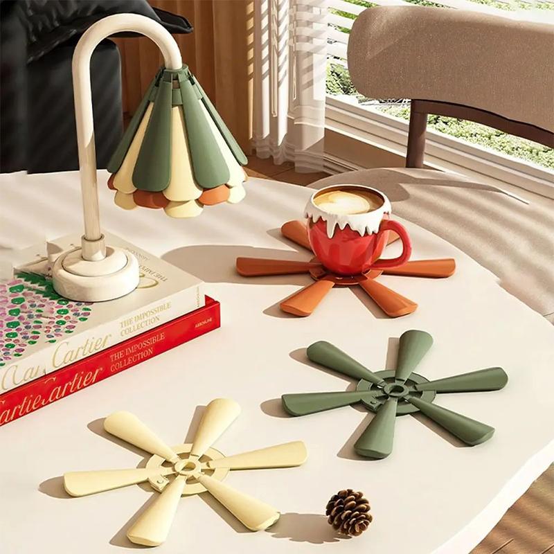 Silicone Tree Trivets Heat Resistant Table Mat Coaster Anti Scald Pot Mat Silicone Creative Home Decoration Festival Gift