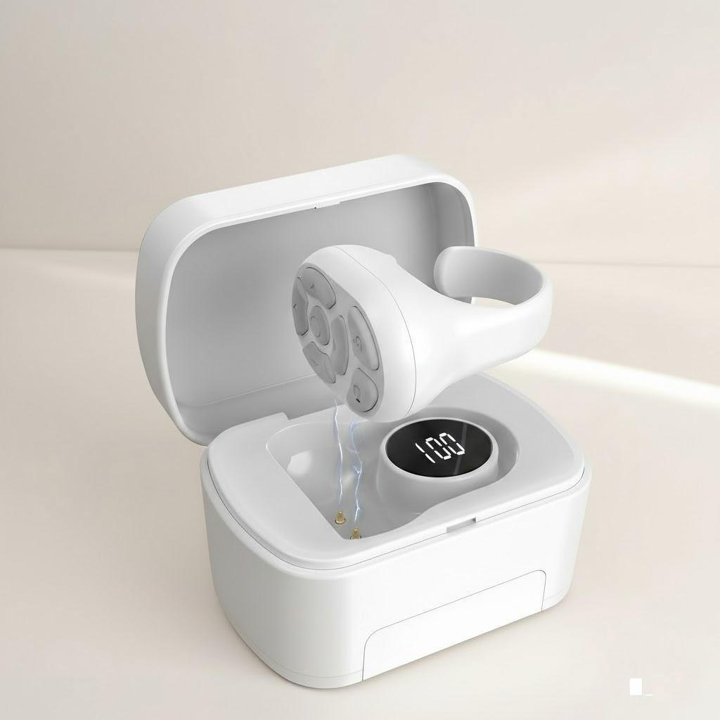 

Rechargeable 7-Button Scrolling Ring Clicker for IOS Android Mobile Phone Selfie Video Controller Remote Accessory белый