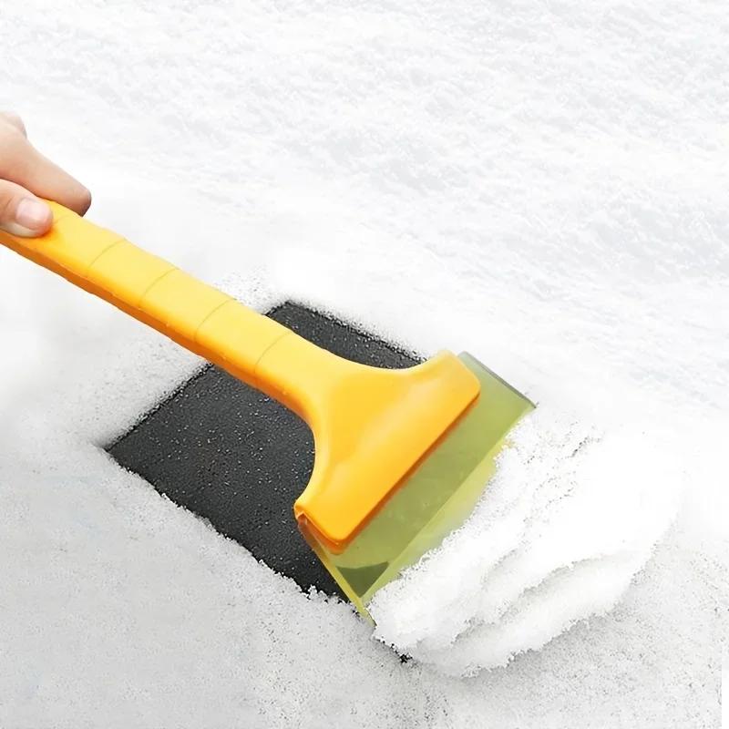 Car Snow Remover Shovel - Ice Scraper with Frost Removal Function - Heavy-Duty Nylon Snow Plow Tool for Vehicle