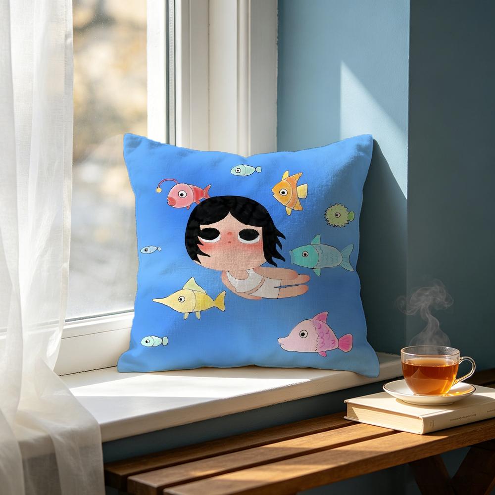 Cartoon KKim Girl Cushion Cover Cushion Cover Set Pcs x x x Pillowcase Decorative Sofa Home Decor