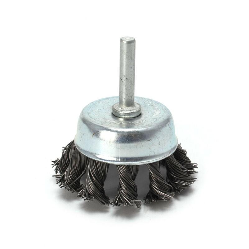 Metal Wire Wheel Cup Brush Crimped with /4" Shank For Die Grinder Drill