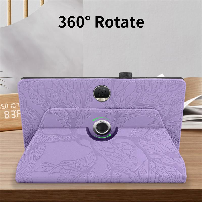 Tablet Case 360 Rotation Cover For Huawei Honor Pad 9 2024 Case Tree Embossed Case Funda For Honor Pad 9 12 1 Tablet Cover HEY2-W09 HEY2-W19