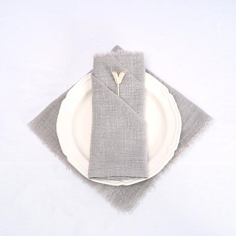 24pcs 32X32CM Sage Green Napkins Handmade Gauze Cotton Cloth Rustic for Weddings Party Baby Shower Banquet Christmas Decorations