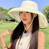 Minimalist Sunscreen Fisherman Hat With Brim Women Lightweight Breathable Portable Summer Outdoor Sunshade Mountaineering Hat