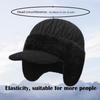 Unisex Winter Hat Plush Fur Lined Warm Earflap Cap Stylish Soft Beanie Hat Outdoor Thick Ski Sports Knitted Hat