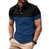 Summer Men's Short sleeve Polo Shirts Business Casual Patchwork Polos Men Breathable Tops