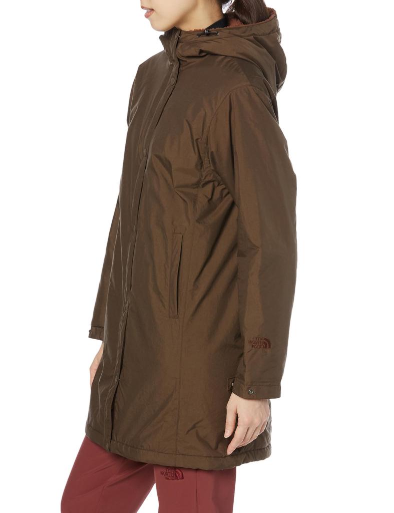 The North Face Compact Nomad Padded Slate Size L Women's Coat, Fleece, Windproof, Water-Repellent, Lightweight, Camping, Brown/Cappuccino,