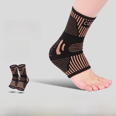 Copper Ankle Support: Elastic Knit Brace for Sprain Protection, Men & Women, Warm Running.