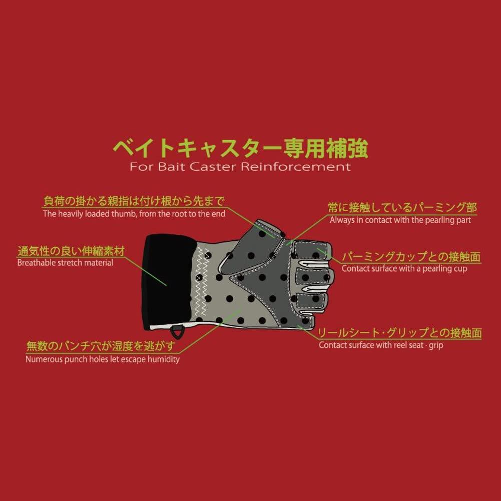 FISHMAN Summer Large GB-202108 5-Fingerless Gloves, Blue,