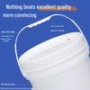 4L White Food-Grade Spiral Plastic Storage Bucket