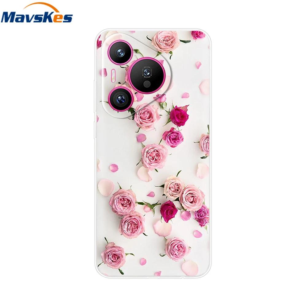 For Huawei Pura 70 Pro Case Pura 70 Clear Back Cover Pretty Girl Bumper Soft TPU Funda For Huawei Pura 70 Pro+ Pura70 Ultra Capa