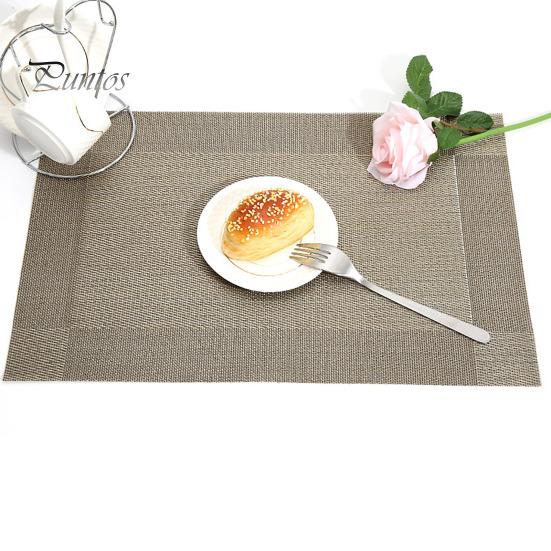 Woven Vinyl Placemat Heat-Resistant PVC Placemat Non-Slip Washable Table Mat Protects Table from Burns Stains Dining Mats for Home Restaurant Bar