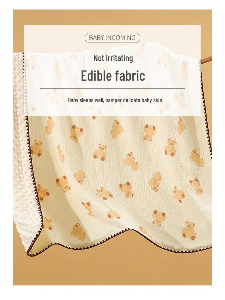 Bean Blanket: Pure Cotton Soft Gauze Baby Towel & Swaddle Quilt for Newborns and Children - Spring/Summer.