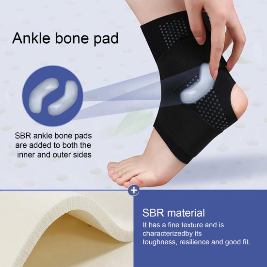 Ankle Brace for Men Women Stabilizing Ankle Wrap for Sprained Ankle Adjustable Foot Support Compression Sleeve for Tendonitis Arthritis