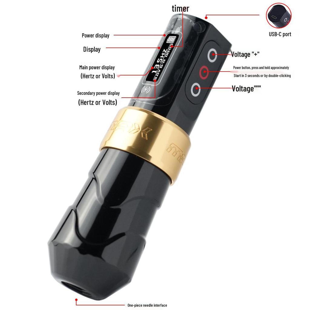 WX-01 Wireless Tattoo Pen with LCD Display