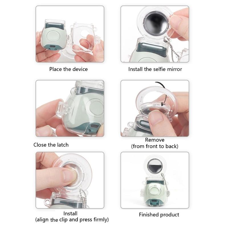 Transparents AntiScratch Phone Camera Cover Builts In 360 Adjustable Mirror for Precise SelfPortraits