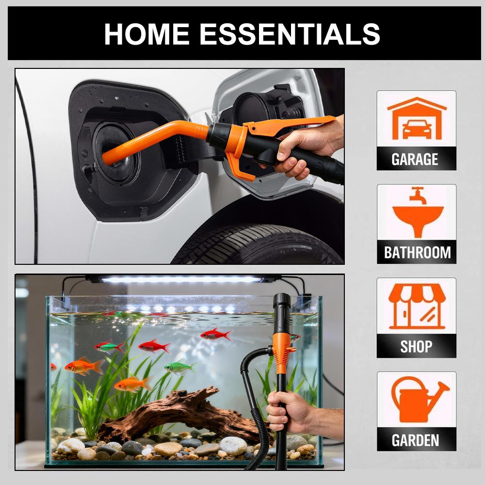 Portable Vacuum Pumps Water And Oil Absorption Fuel Tank Tools Sucking Pipe Car Gas Oil Pump For SUV Truck RV Boat