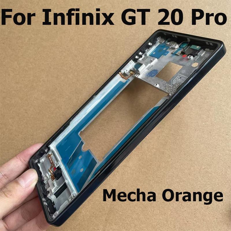 6.78  For Infinix GT 20 Pro Middle Frame Front Bezel Cover Metal Chassis Housing Back Plate LCD Holder X6871 Mecha Orange