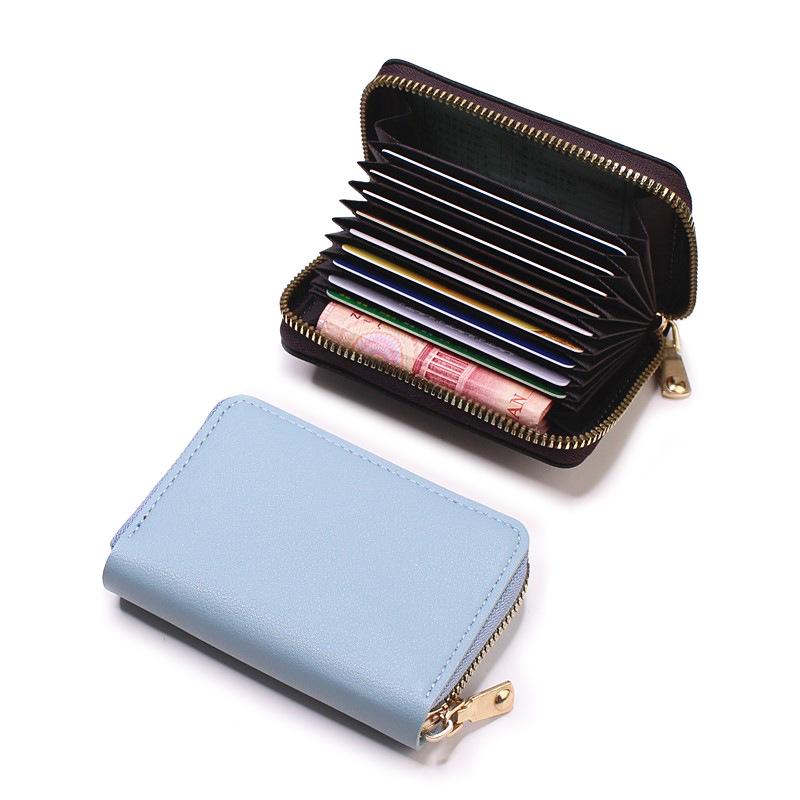 2021 Stylish Women's and Men's Large Capacity Leather Card Holder and Coin Purse