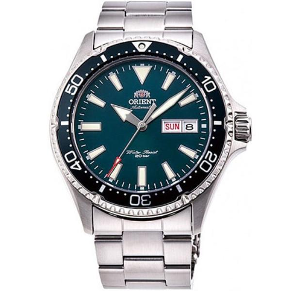 

Orient Чоловічий TRN-AA0808E (Чоловічий металевий гурт Diver Style) Круглий годинник срібний аналог