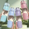1PC Chubby Grey Cat Rest Print 750ml Color Plastic Sports Water Bottle Leakproof Flip Straw Lid Suitable for Sports Office Home Use